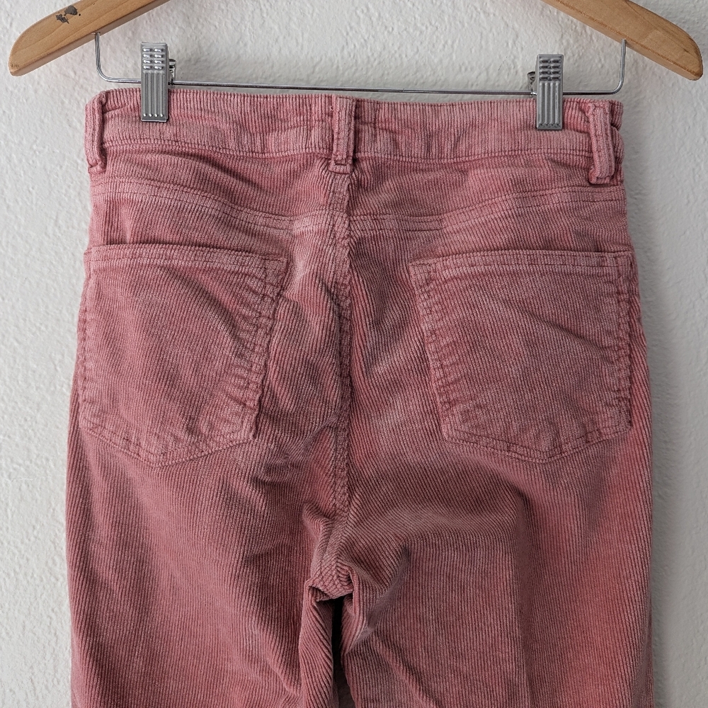 Pilcro Anthropologie The Yaya Pink Corduroy Crop Straight Jeans Women's Size 29 - Picture 5 of 8